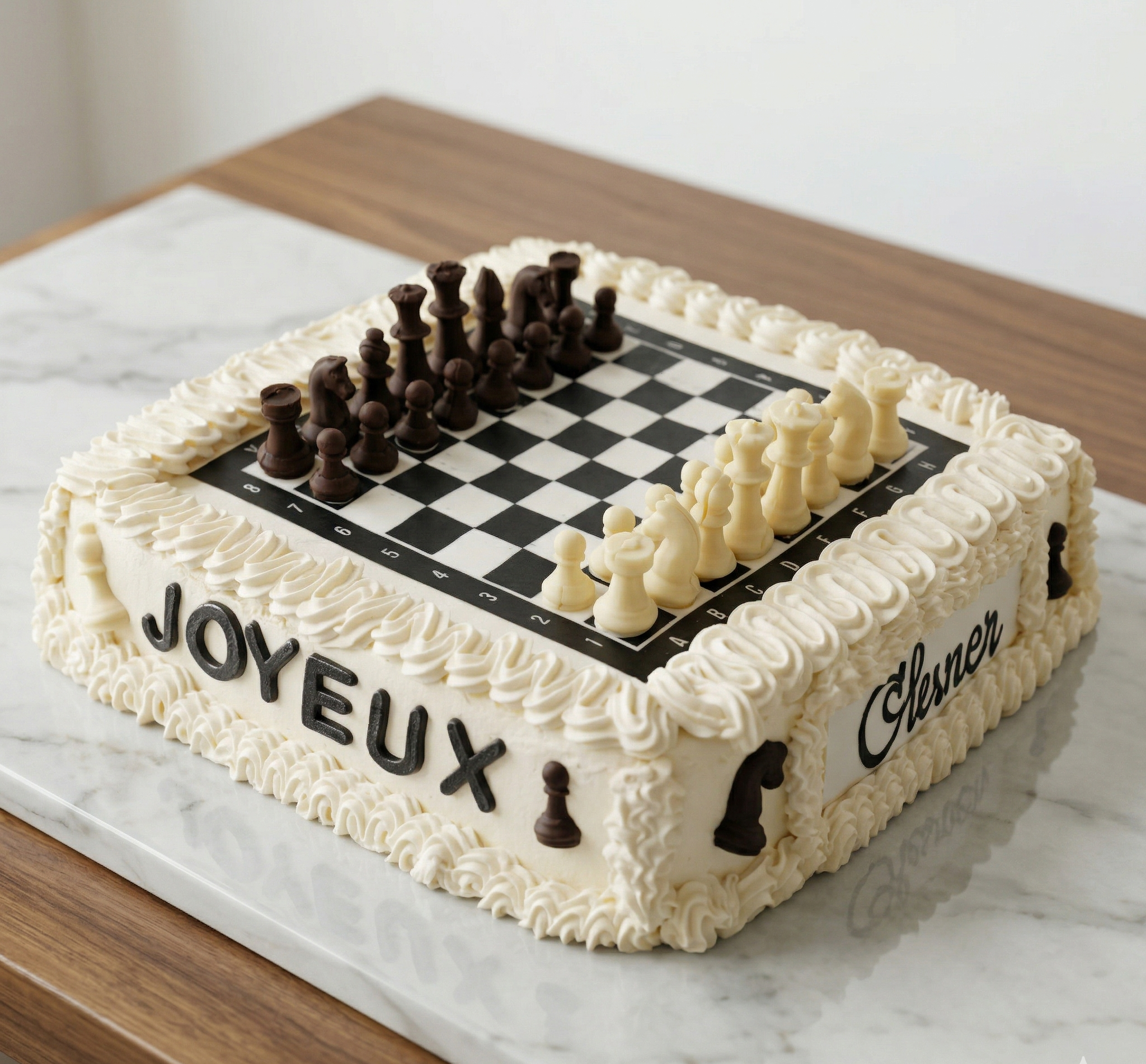 Grand Échiquier en Haute Pâtisserie