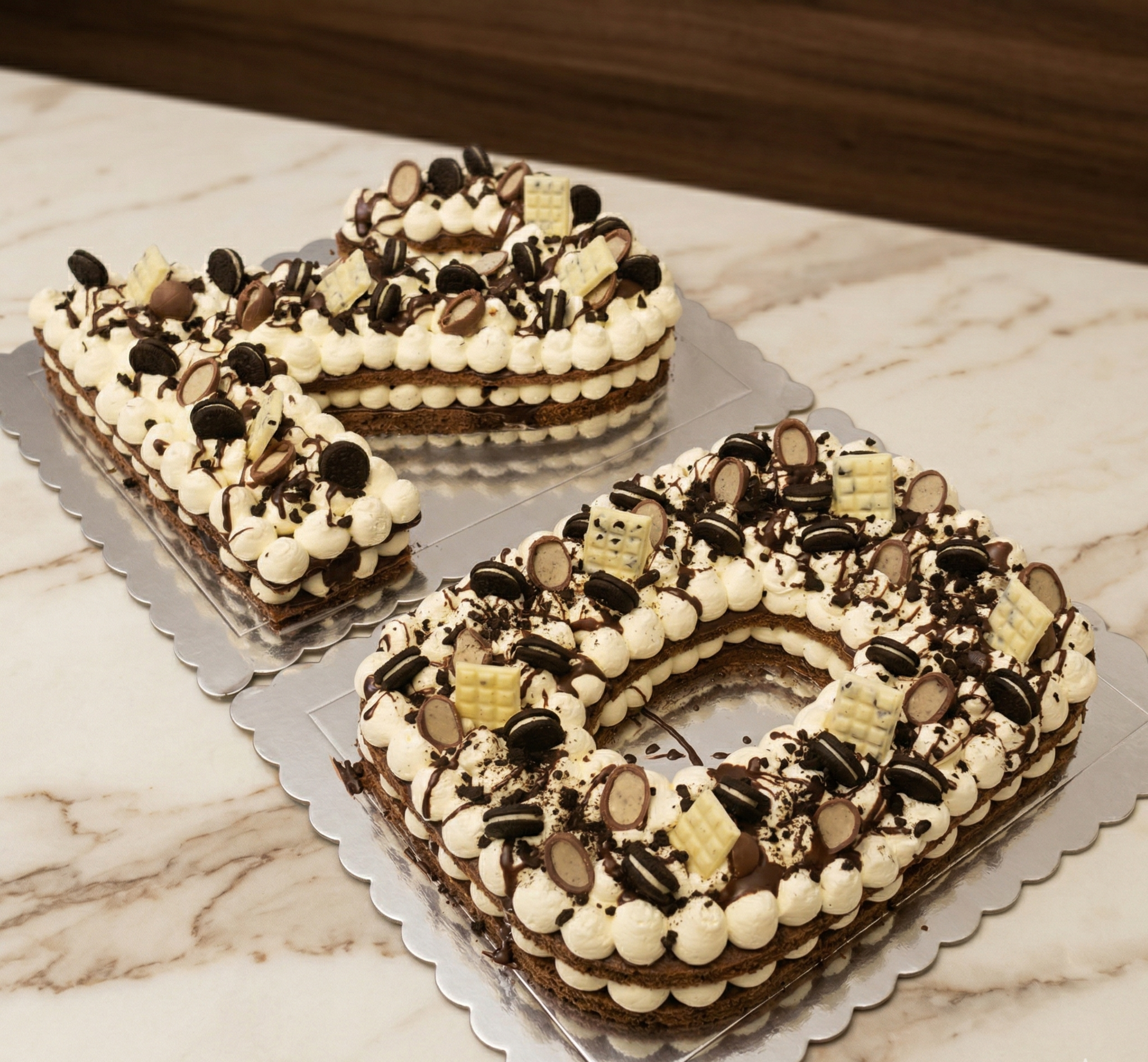 Number Cake Moderne Façon Forêt-Noire